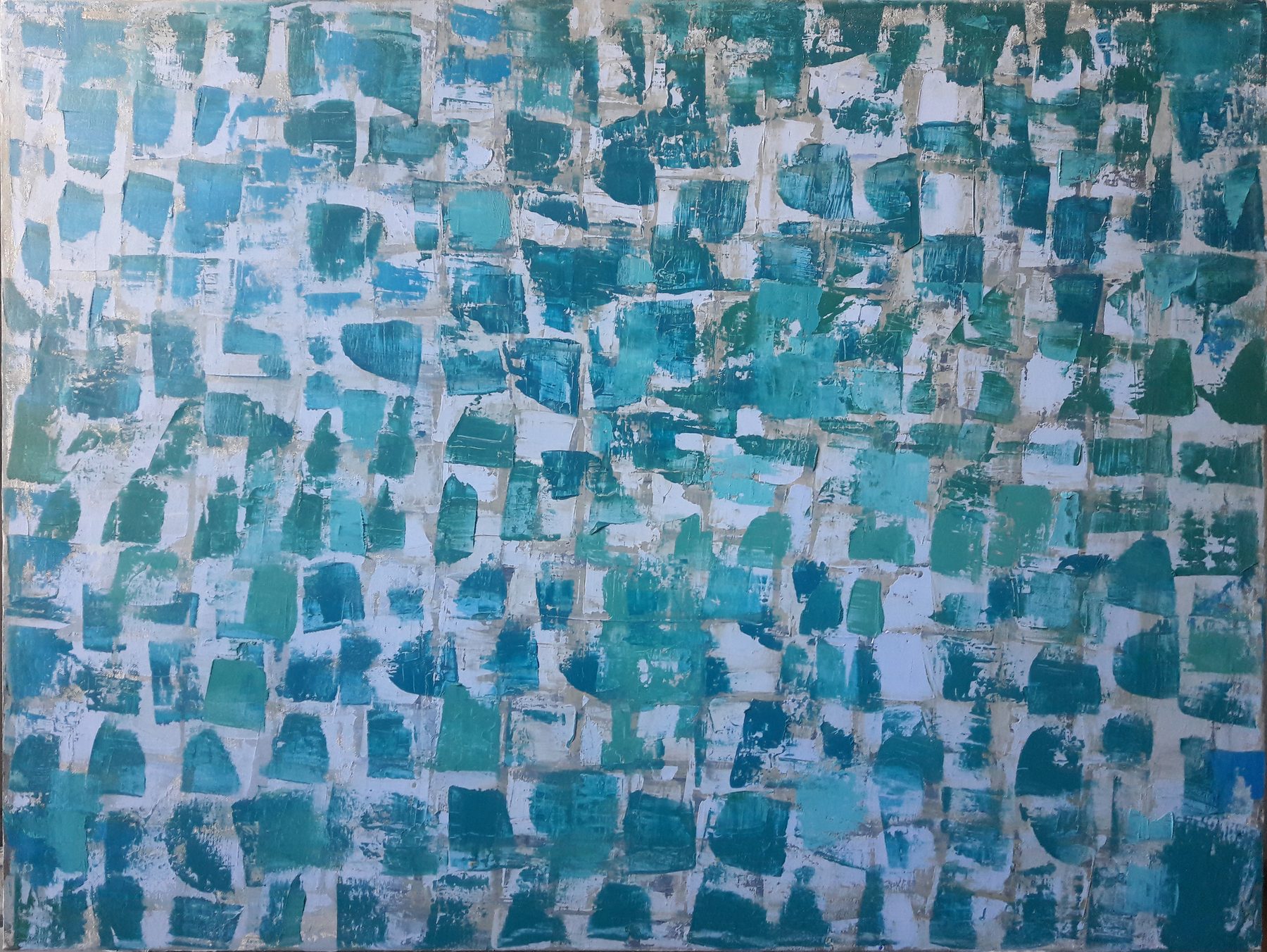 Green Dots — oil on canvas, 2022