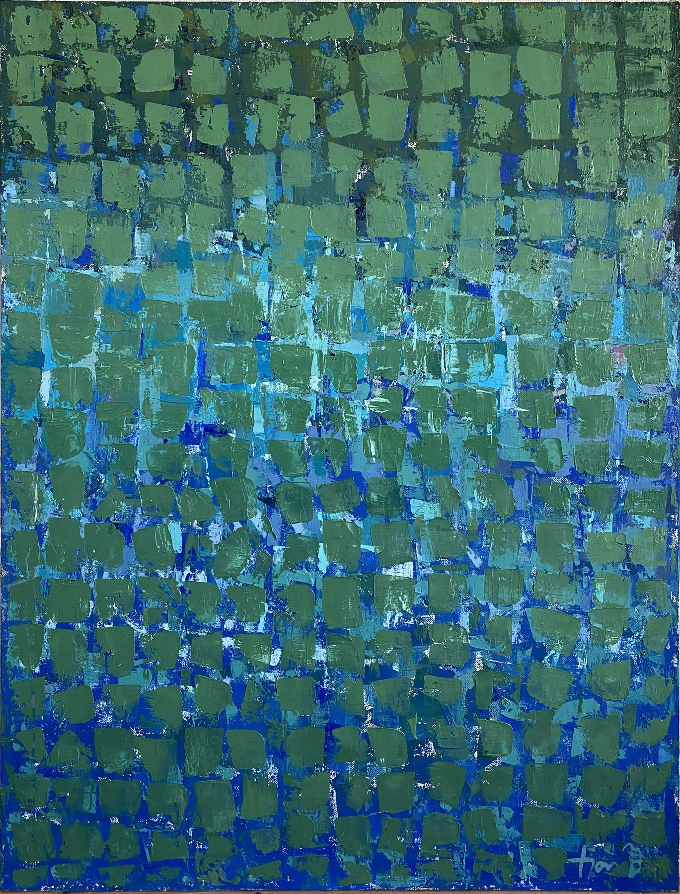 Green Shapes — oil on canvas, 2020